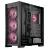 ASUS TUF Gaming GT302 ARGB, vidustorņa datora korpuss, melns — rūdīta stikla sānpaneļi, 3x140mm priekšējie + 1x140mm aizmugures ventilatori, USB-C