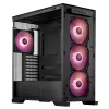 ASUS TUF Gaming GT302 ARGB, vidustorņa datora korpuss, melns — rūdīta stikla sānpaneļi, 3x140mm priekšējie + 1x140mm aizmugures ventilatori, USB-C