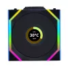 Fan Lian Li UNI FAN SL Wireless LCD 120 12 cm Melns 29,5 dB 50,08 cfm