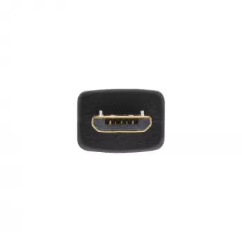 InLine Micro USB 2.0 plakanais kabelis USB A / Micro-B, melns / zelts, 3m