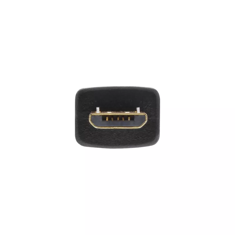 InLine Micro USB 2.0 plakanais kabelis USB A / Micro-B, melns / zelts, 3m
