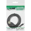 InLine Micro USB 2.0 plakanais kabelis USB A / Micro-B, melns / zelts, 3m