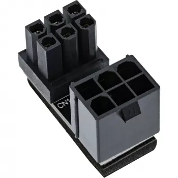 InLine iekšējais strāvas adapteris 180° ATX 6-pin vīrišķais sievišķā melns 26636E