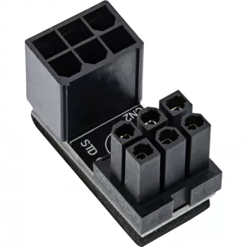 InLine iekšējais strāvas adapteris 180° ATX 6-pin vīrišķais sievišķā melns 26636E