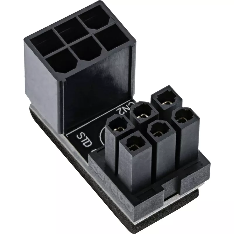 InLine iekšējais strāvas adapteris 180° ATX 6-pin vīrišķais sievišķā melns 26636E