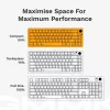 Mehāniskā tastatūra GLORIOUS GMMK 3 PRO 65% Barebones Vadu Sudraba — 65% USB RGB, 2 m kabelis