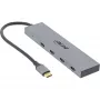InLine USB 3.2 Gen.2 centrmezgls (10 Gb/s), 4 portu USB-C, OTG, alumīnija korpuss