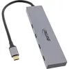 InLine USB 3.2 Gen.2 centrmezgls (10 Gb/s), 4 portu USB-C, OTG, alumīnija korpuss