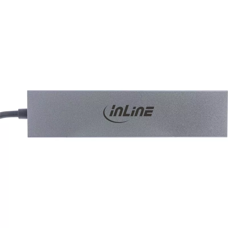 InLine USB 3.2 Gen.2 centrmezgls (10 Gb/s), 4 portu USB-C, OTG, alumīnija korpuss
