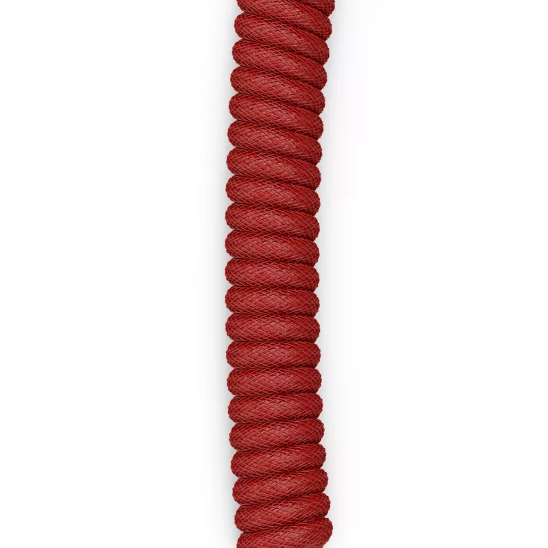 Spirālveida USB kabelis GLORIOUS GMMK Crimson Red — noņemams tastatūras kabelis, spirālveida dizains
