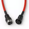 Spirālveida USB kabelis GLORIOUS GMMK Crimson Red — noņemams tastatūras kabelis, spirālveida dizains