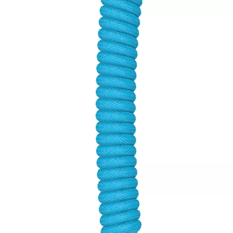 Spirālveida USB kabelis GLORIOUS GMMK Electric Blue — noņemams tastatūras kabelis, leņķa savienotāji