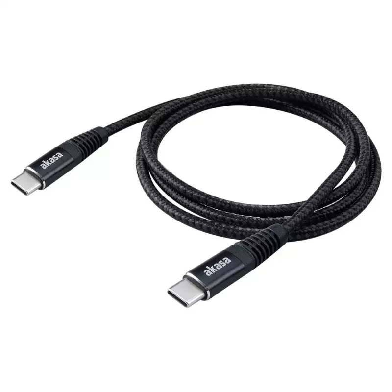 USB kabelis Akasa AK-CBUB54-10BK 1m USB C melns