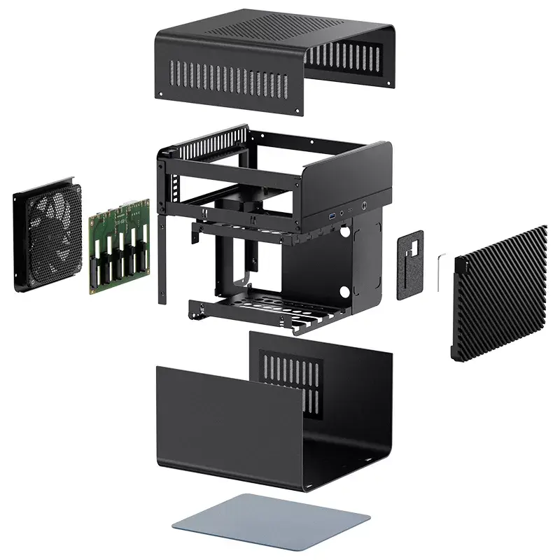 PC korpuss Jonsbo N2 Cube Melns