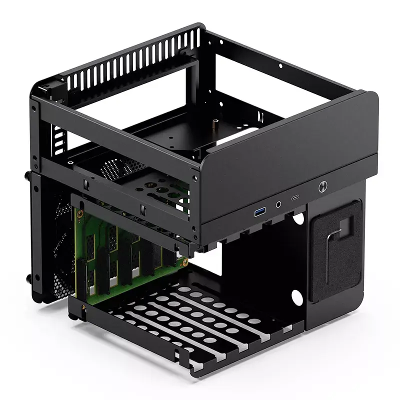 PC korpuss Jonsbo N2 Cube Melns