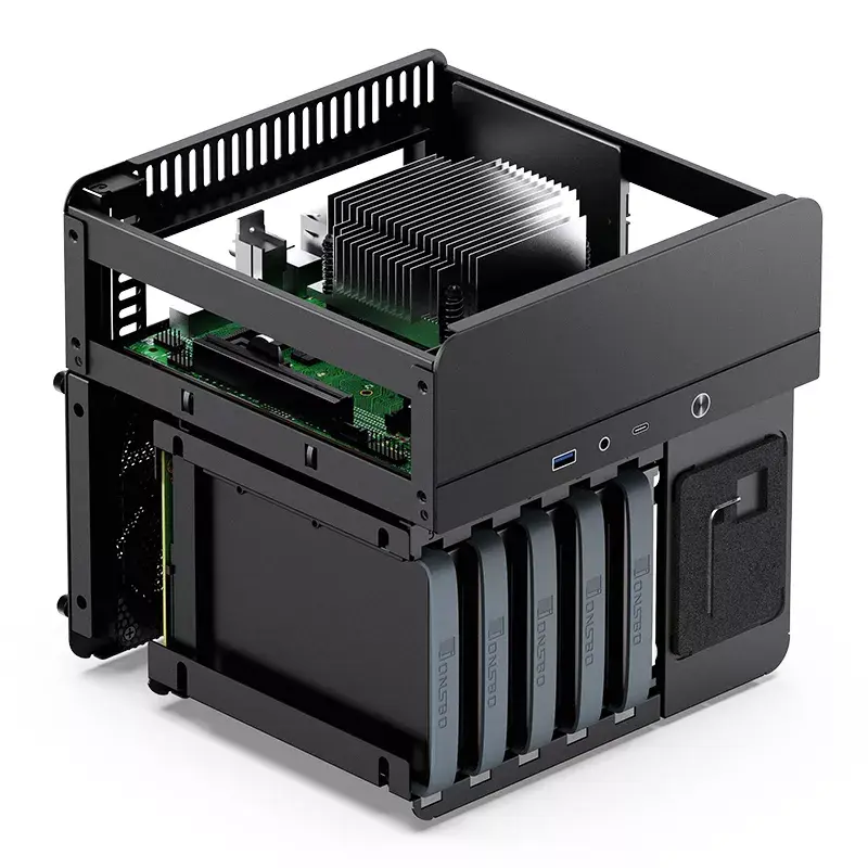 PC korpuss Jonsbo N2 Cube Melns