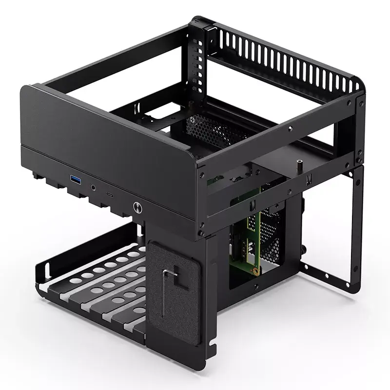 PC korpuss Jonsbo N2 Cube Melns