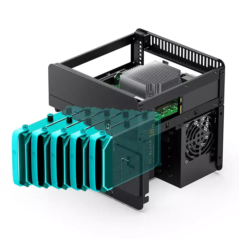 PC korpuss Jonsbo N2 Cube Melns