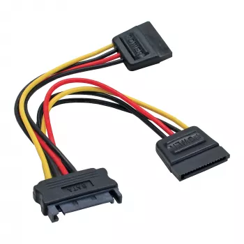 InLine SATA Y-bar. kabelis SATA female / 2x SATA male 0,15 m