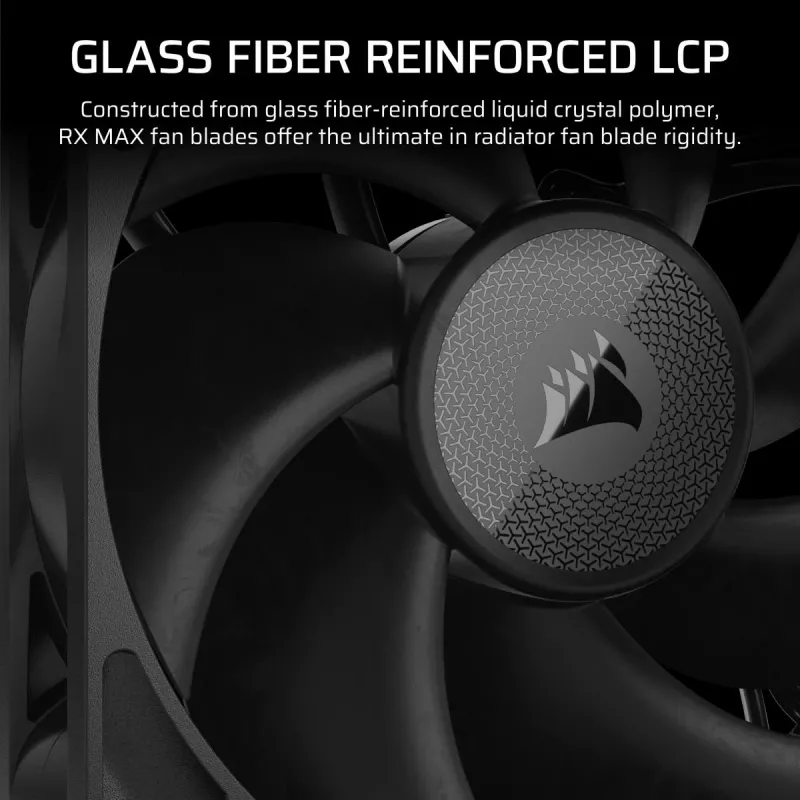 Ventilators Corsair iCUE LINK RX140 MAX 14 cm Melns 300-1600 RPM