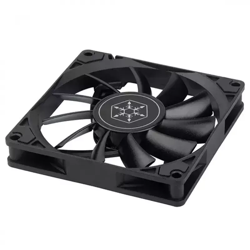 Ventilators Silverstone Air Slimmer 90 9,2 cm melns 500–2500 RPM hidrauliskais