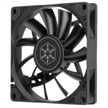 Ventilators Silverstone Air Slimmer 90 9,2 cm melns 500–2500 RPM hidrauliskais