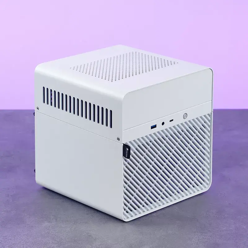 PC Case Jonsbo N2 Cube balta SFX 120mm Fans 2.5 3.5 HDD