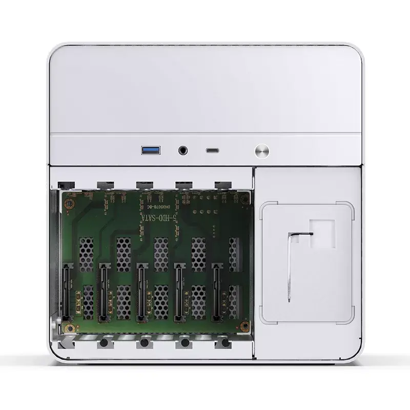 PC Case Jonsbo N2 Cube balta SFX 120mm Fans 2.5 3.5 HDD