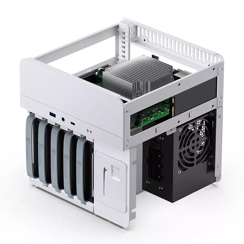 PC Case Jonsbo N2 Cube balta SFX 120mm Fans 2.5 3.5 HDD