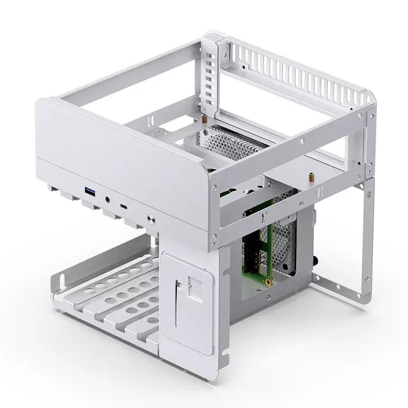 PC Case Jonsbo N2 Cube balta SFX 120mm Fans 2.5 3.5 HDD