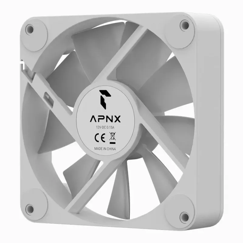 APNX FP1-140 PWM ARGB 14 cm ventilators, balts, 86,9 cfm, 1,67 mmH2O