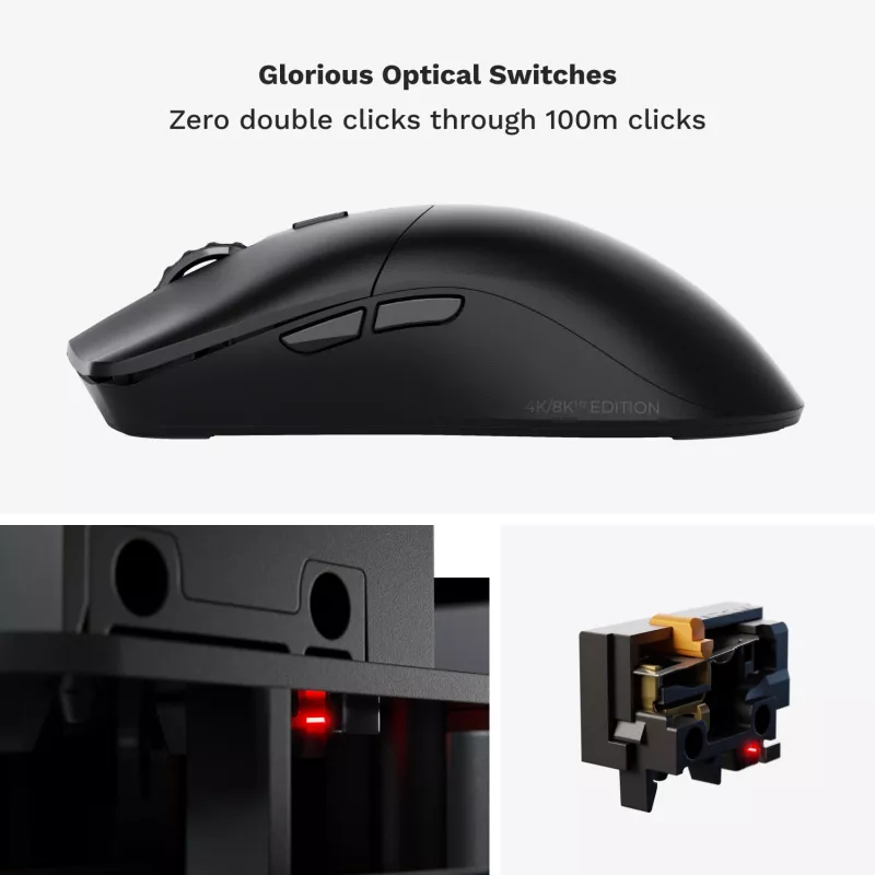 Glorious Gaming Glorious Model O 2 PRO Wireless - 1K Polling - Melns