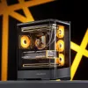 Datora korpuss Jonsbo D400 Midi Tower ATX rūdīts stikls - melns