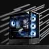 Datora korpuss Jonsbo D400 Midi Tower ATX rūdīts stikls - melns