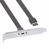 InLine PCI slota kronšteins, USB-C uz USB 3.2 priekšējā paneļa Key-A iekšējais, 0,5 m
