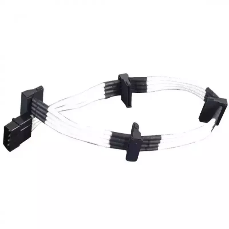 Kabelis Silverstone SST-PP07-BTSW 0,3 m Molex 4p uz 4xSATA