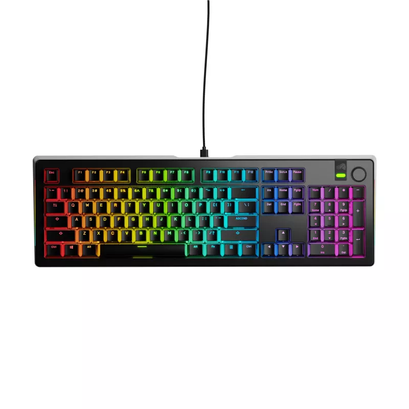 Mehāniskā spēļu tastatūra GLORIOUS GMMK 3 PRO 100% salikta vadu USB melna US QWERTY RGB