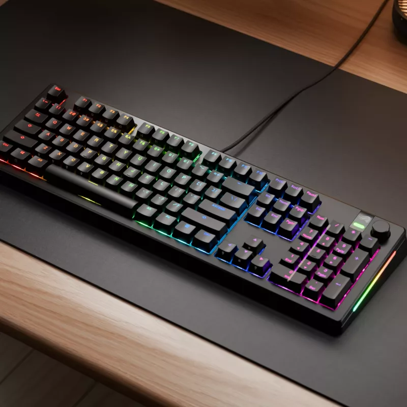 Mehāniskā spēļu tastatūra GLORIOUS GMMK 3 PRO 100% salikta vadu USB melna US QWERTY RGB