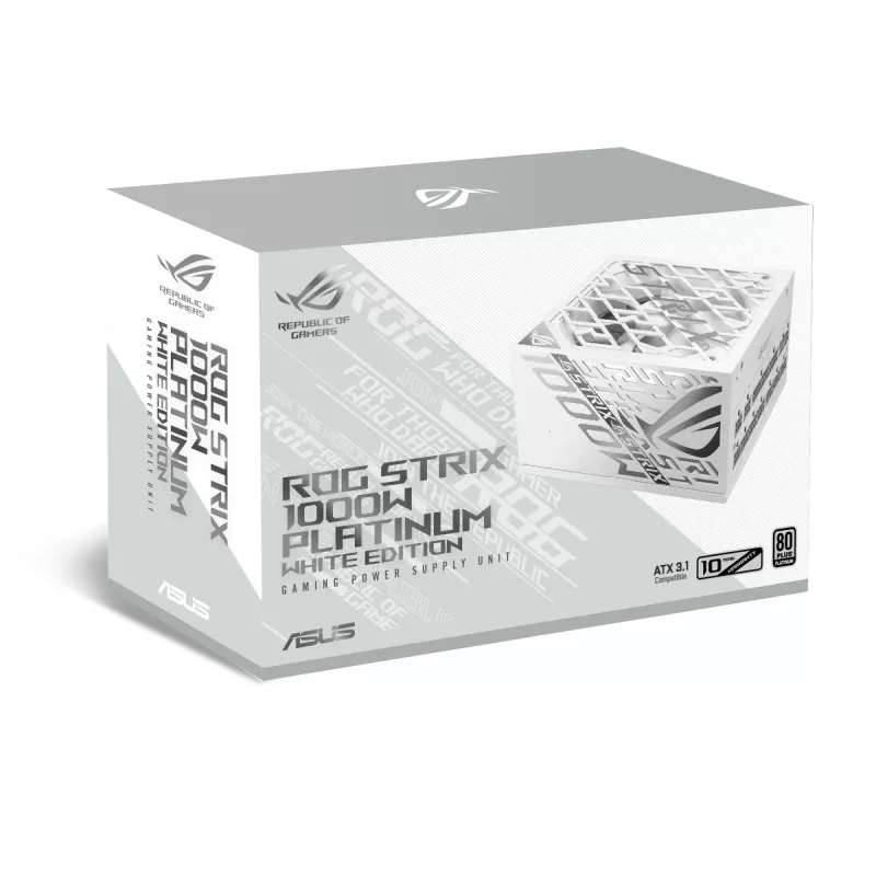 ASUS ROG -STRIX-1000P-GAMING-balta barošanas bloks 1000 W 20+4 pin ATX ATX