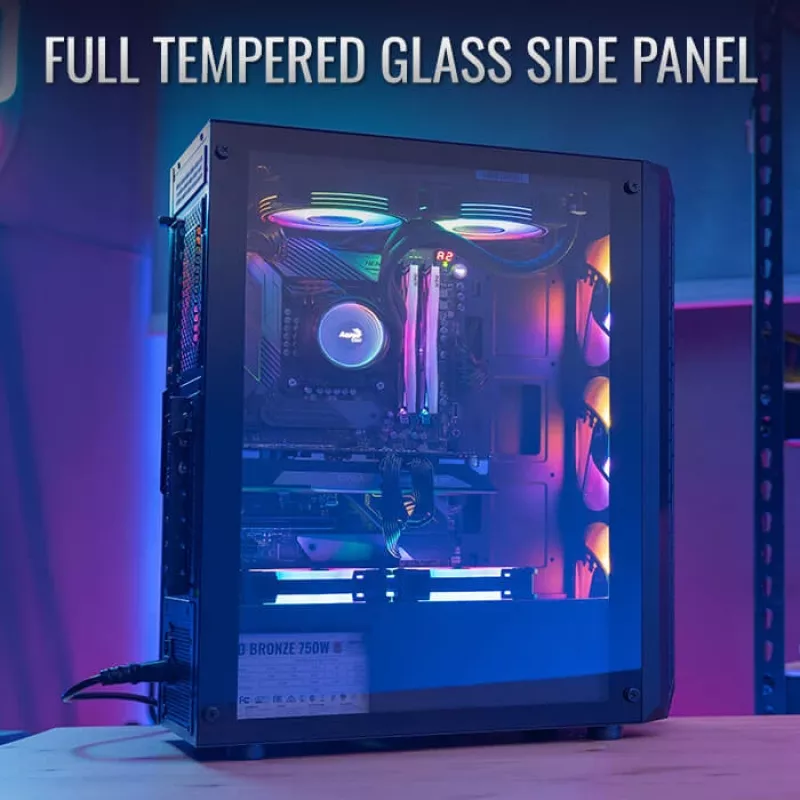 PC Case Aerocool Beam-G-BK-V1 Mini Tower Melns