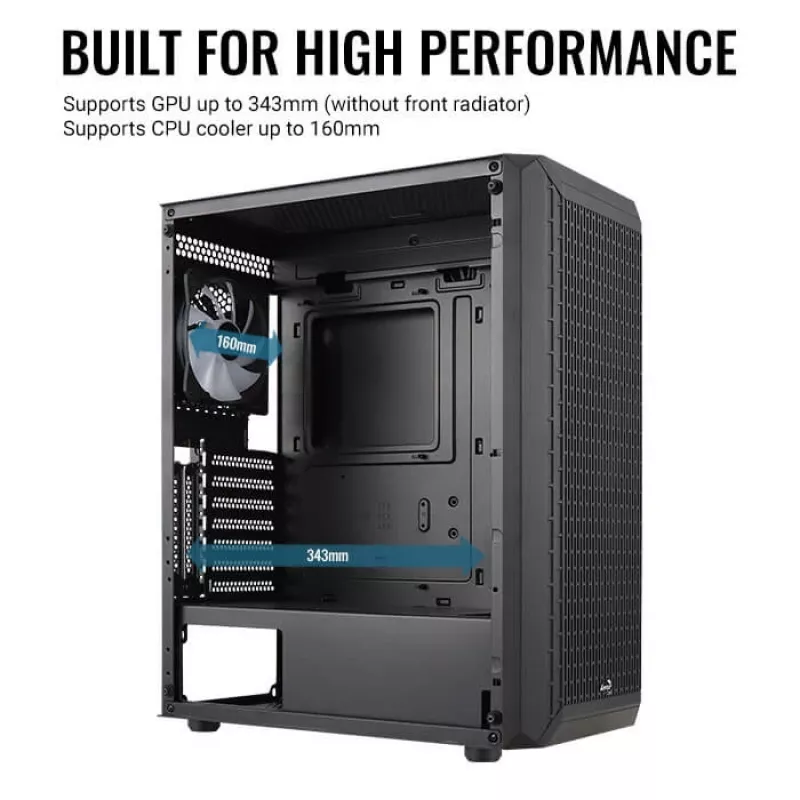PC Case Aerocool Beam-G-BK-V1 Mini Tower Melns