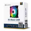 Ventilators Silverstone Air Blazer 120R 12 cm Melns Caurspīdīgs Hidrauliskais Gultnis