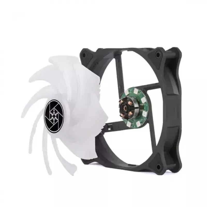 Ventilators Silverstone Air Blazer 120R 12 cm Melns Caurspīdīgs Hidrauliskais Gultnis