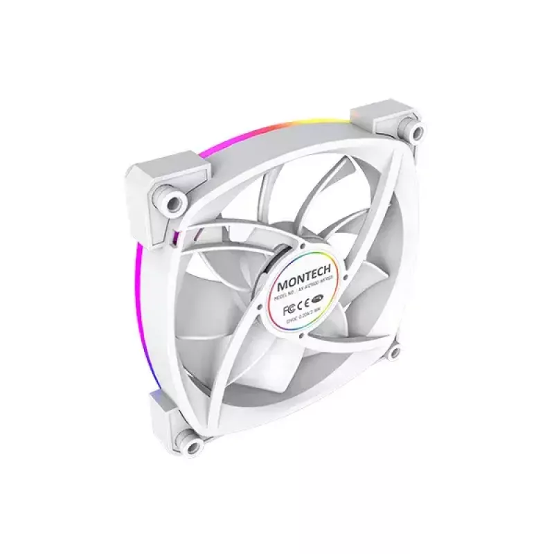 Ventilatora modulis Montech AX120 PWM 120 mm 12 V 3 kontaktu 4 kontaktu balts