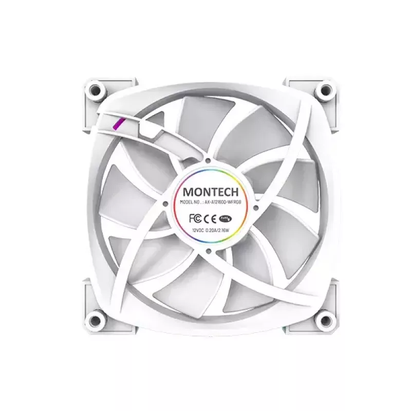 Ventilatora modulis Montech AX120 PWM 120 mm 12 V 3 kontaktu 4 kontaktu balts