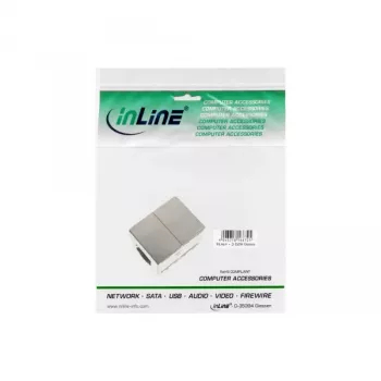 InLine Cat.6 adapteris, pilnībā ekranēts metāla, 2x RJ45 ligzda–ligzda, tiešs