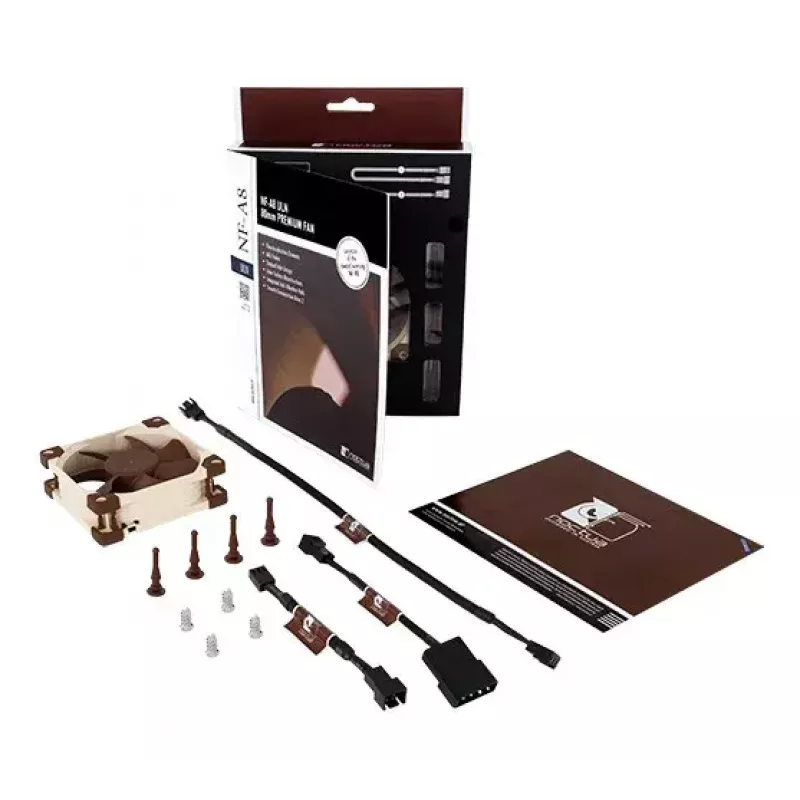 Fan Noctua NF-A8 ULN — 80 mm korpusa ventilators, 12 V, 1100–1400 RPM, 34.8 m³/h, 0.6 W, 6.5–10.4 dB