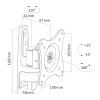 InLine sienas stiprinājums, monitoriem līdz 69 cm (27 collām), maks. 15 kg