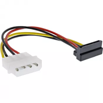 InLine SATA strāvas adaptera kabelis 1x 4 kontaktu sievišķais / 15 kontaktu SATA leņķveidīgi uz augšu 29670X