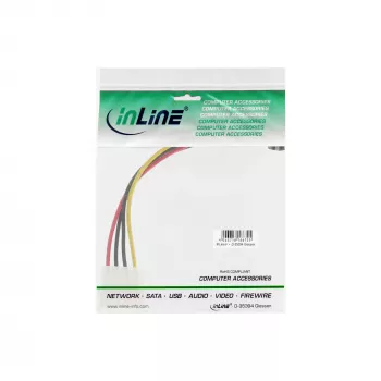 InLine SATA strāvas adaptera kabelis 1x 4 kontaktu sievišķais / 15 kontaktu SATA leņķveidīgi uz augšu 29670X